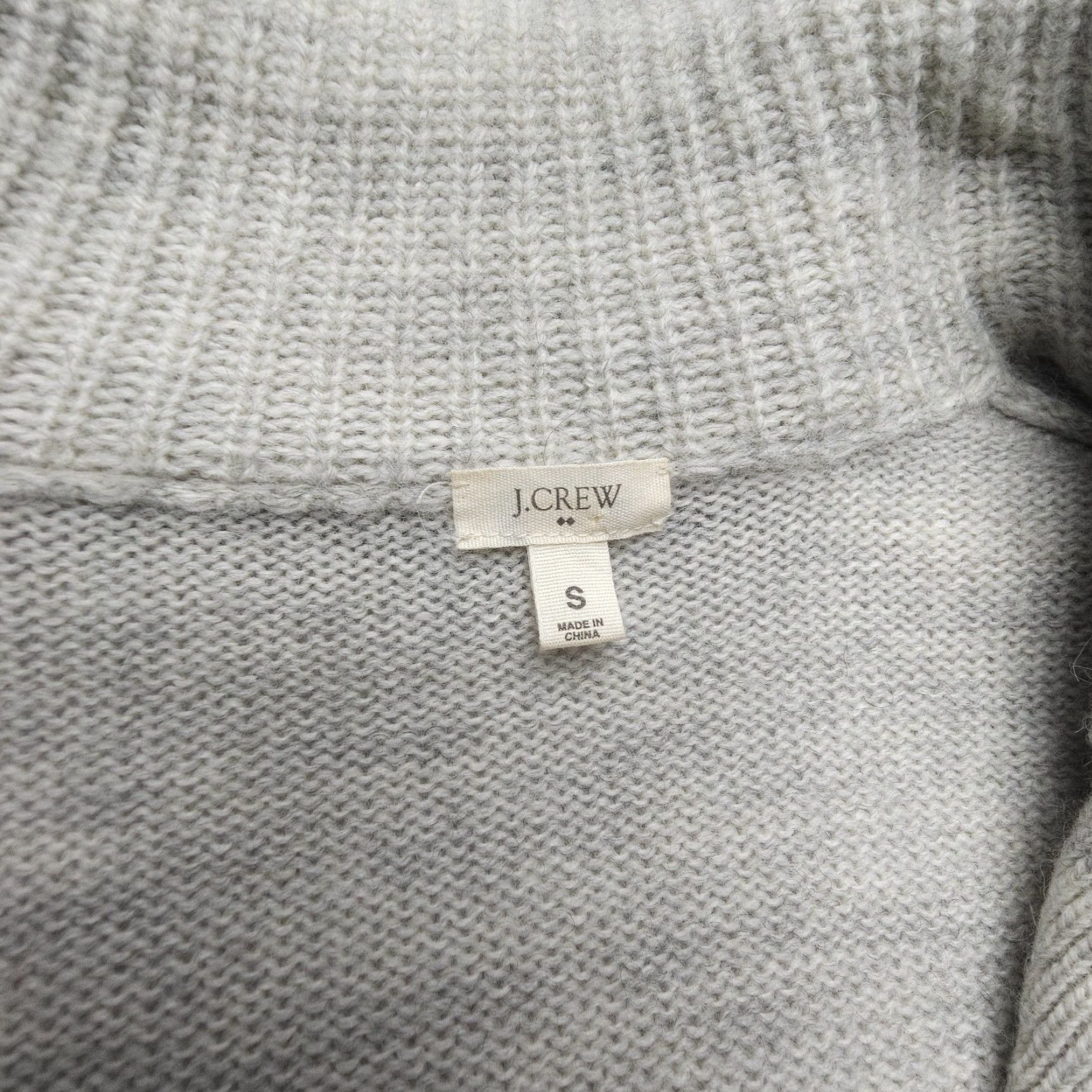 J.Crew J. Crew Cardigan Womens Small Gray Open Pockets Lightweight Knit Wool Alpaca Blend Sweater Winter Light Size S / US 4 / IT 40 - 4 Thumbnail