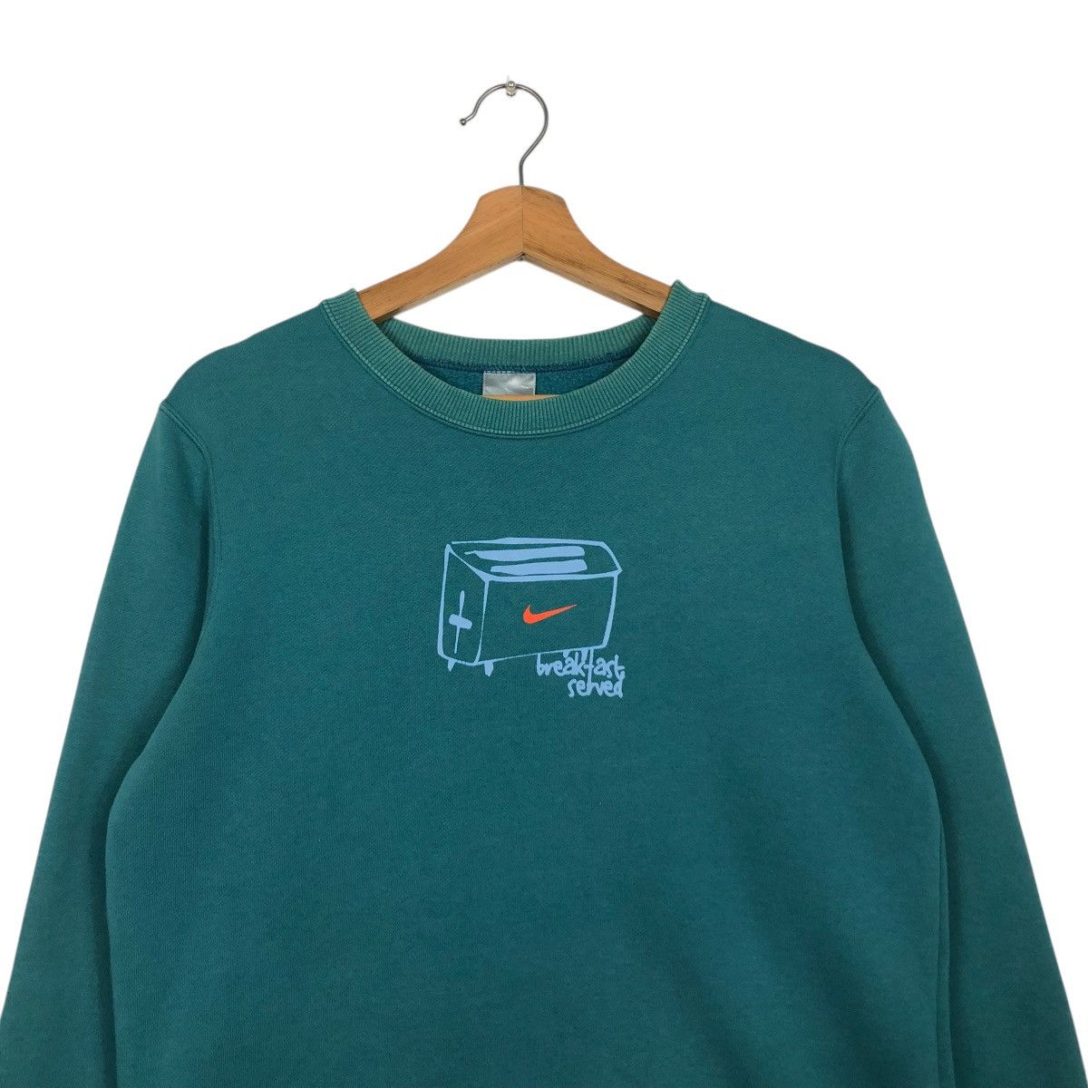 Nike 🔥VINTAGE JUMPER SWEATSHIRT NIKE BIG SWOOSH Size L / US 10 / IT 46 - 5 Thumbnail