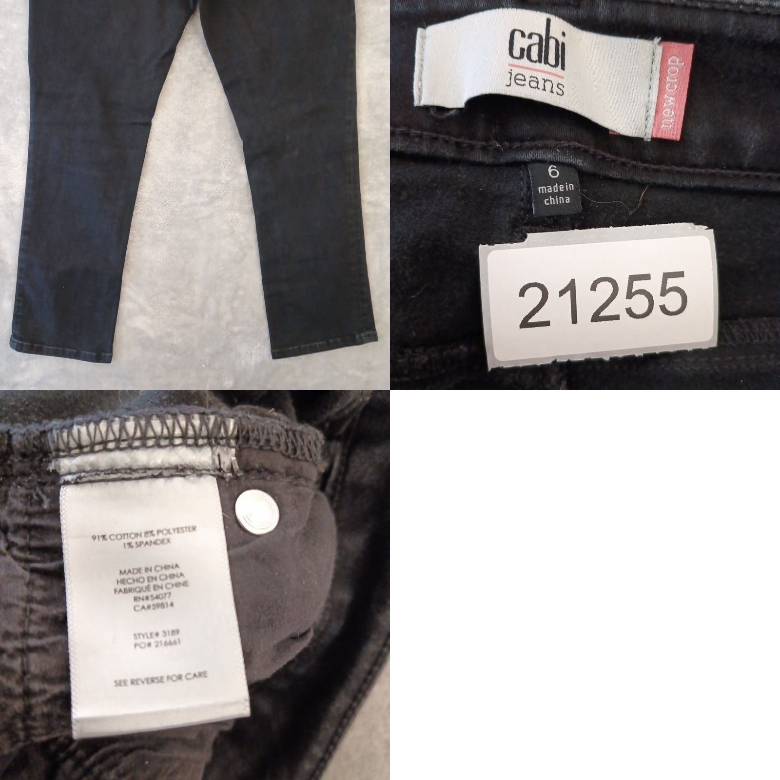 Vintage CAbi Cropped Jeans Womens Size 6 Black Stretch 28x25.5 Mid Rise Denim Jeans Womens 5-Pocket Design Stretchful? Size 28" / US 6 / IT 42 - 8 Thumbnail