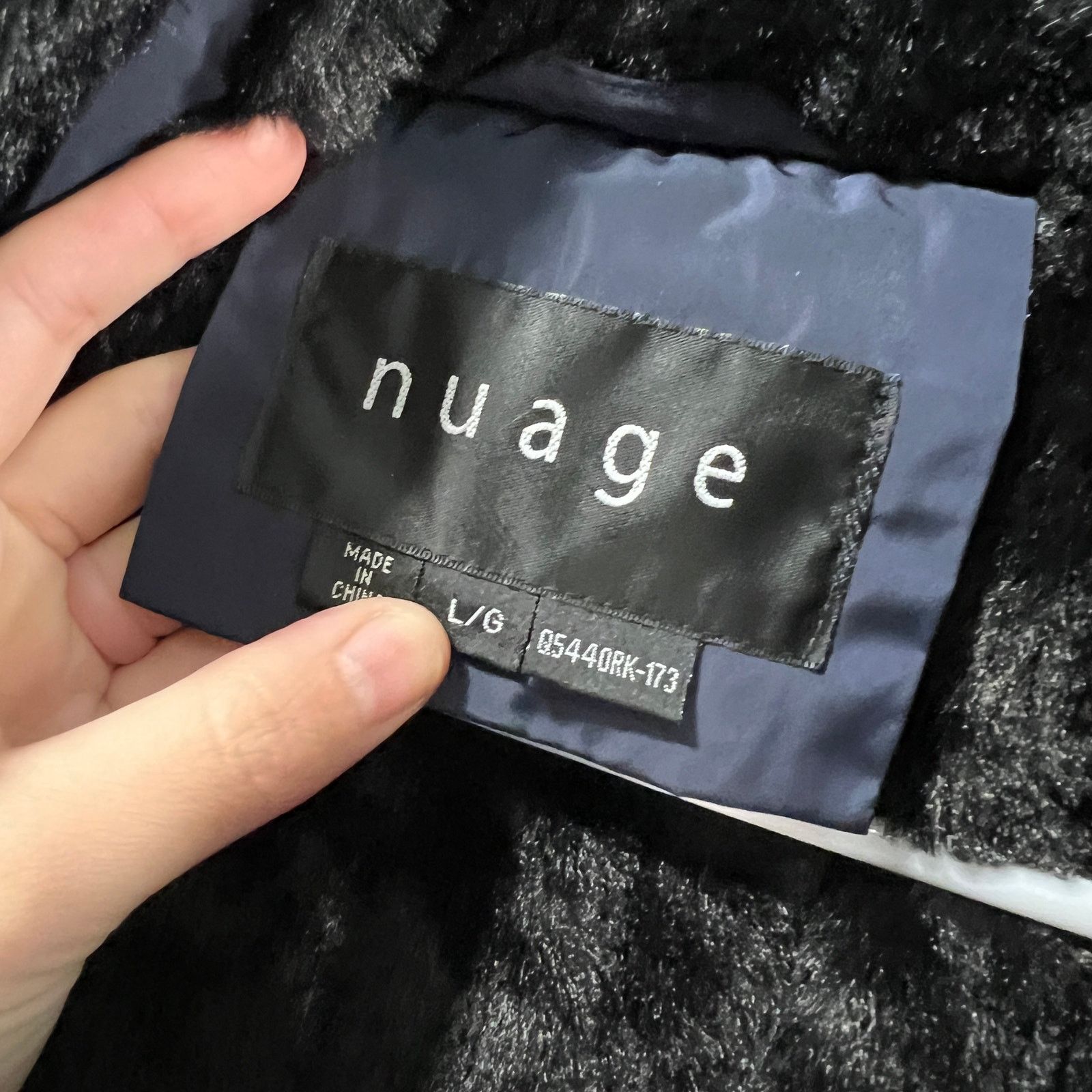 Other Nuage Faux Fur Lined Quilted Parka Navy Womens Jecket Size L / US 10 / IT 46 - 3 Thumbnail