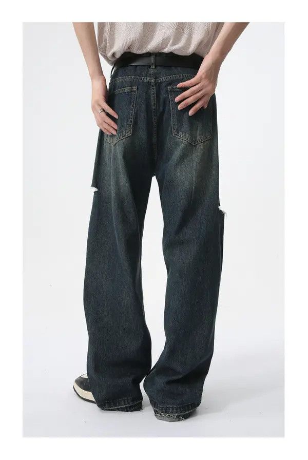 Japanese Brand Noriko x moto Street retro side hole design jeans Size US 32 / EU 48 - 6 Thumbnail