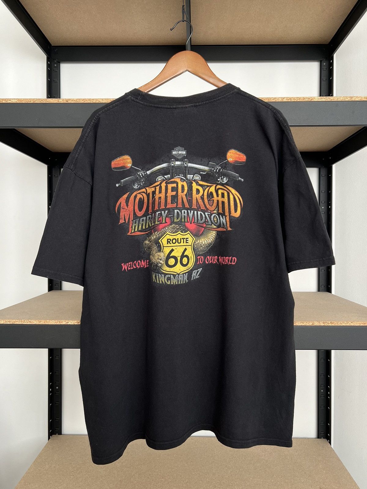 Harley Davidson Vintage 2017 Harley Davidson Snake Mother Road Black T-shirt Size US XXL / EU 58 / 5 - 4 Thumbnail