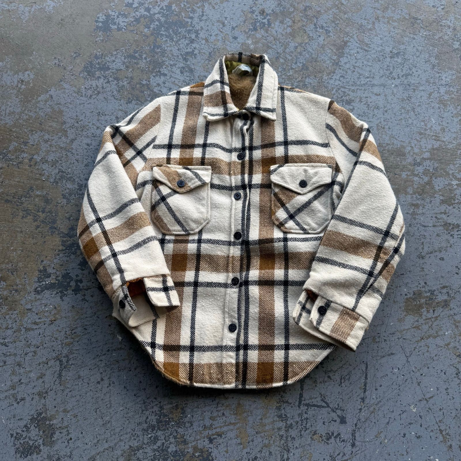 Vintage Vintage 60s 70s Sears Sherpa Lined Flannel Size US S / EU 44-46 / 1 - 1 Thumbnail
