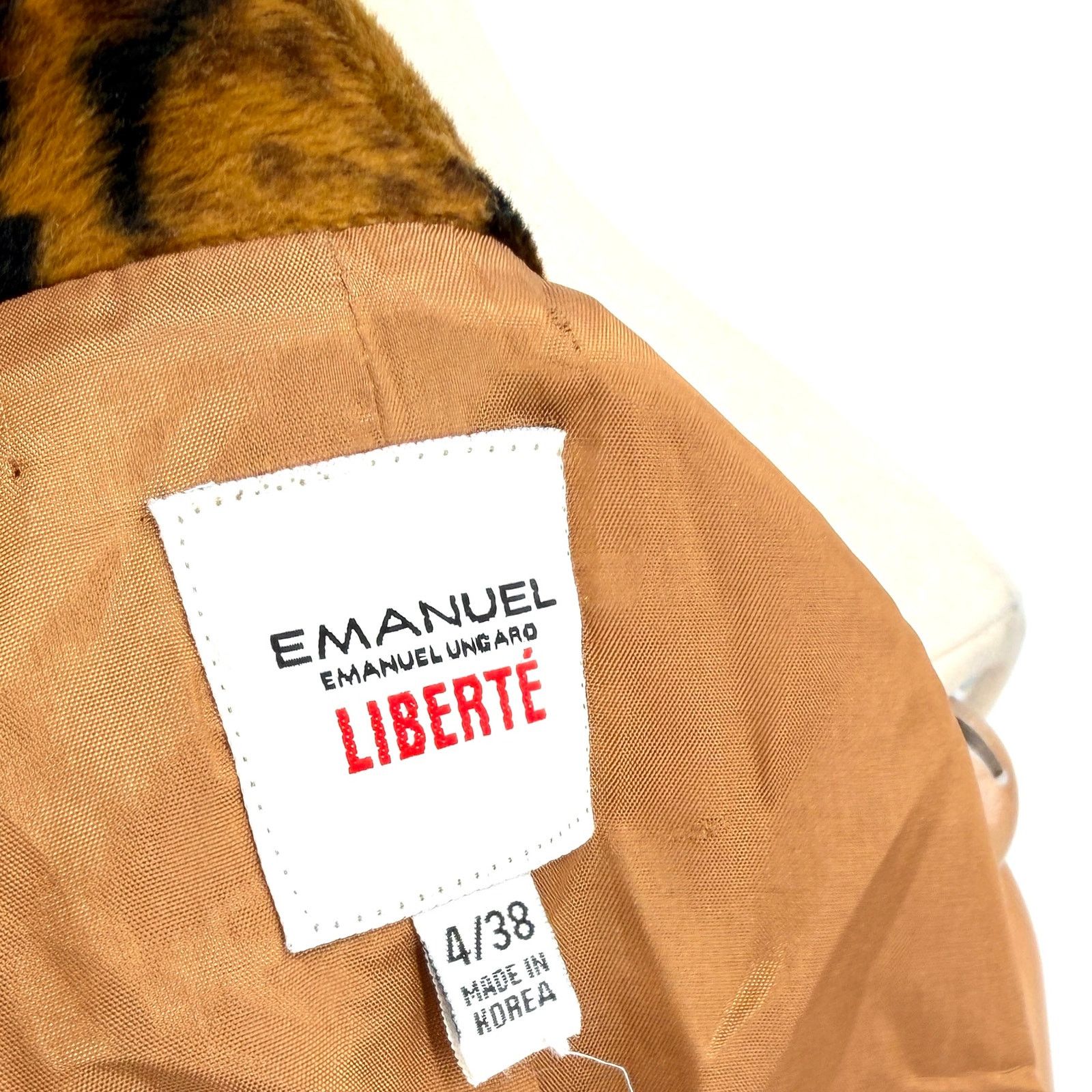 Emanuel Ungaro Vintage 90s Leopard Print Faux Fur Blazer Jacket Size S / US 4 / IT 40 - 7 Thumbnail