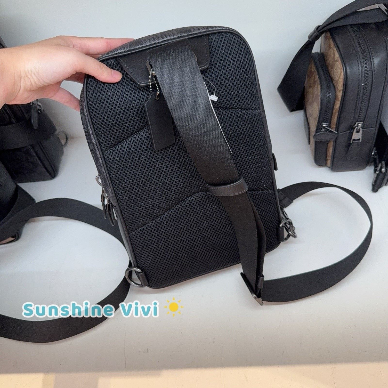 Coach NWT Coach Track Pack Canvas CX880 Gunmetal/Charcoal/Black Size ONE SIZE - 8 Thumbnail