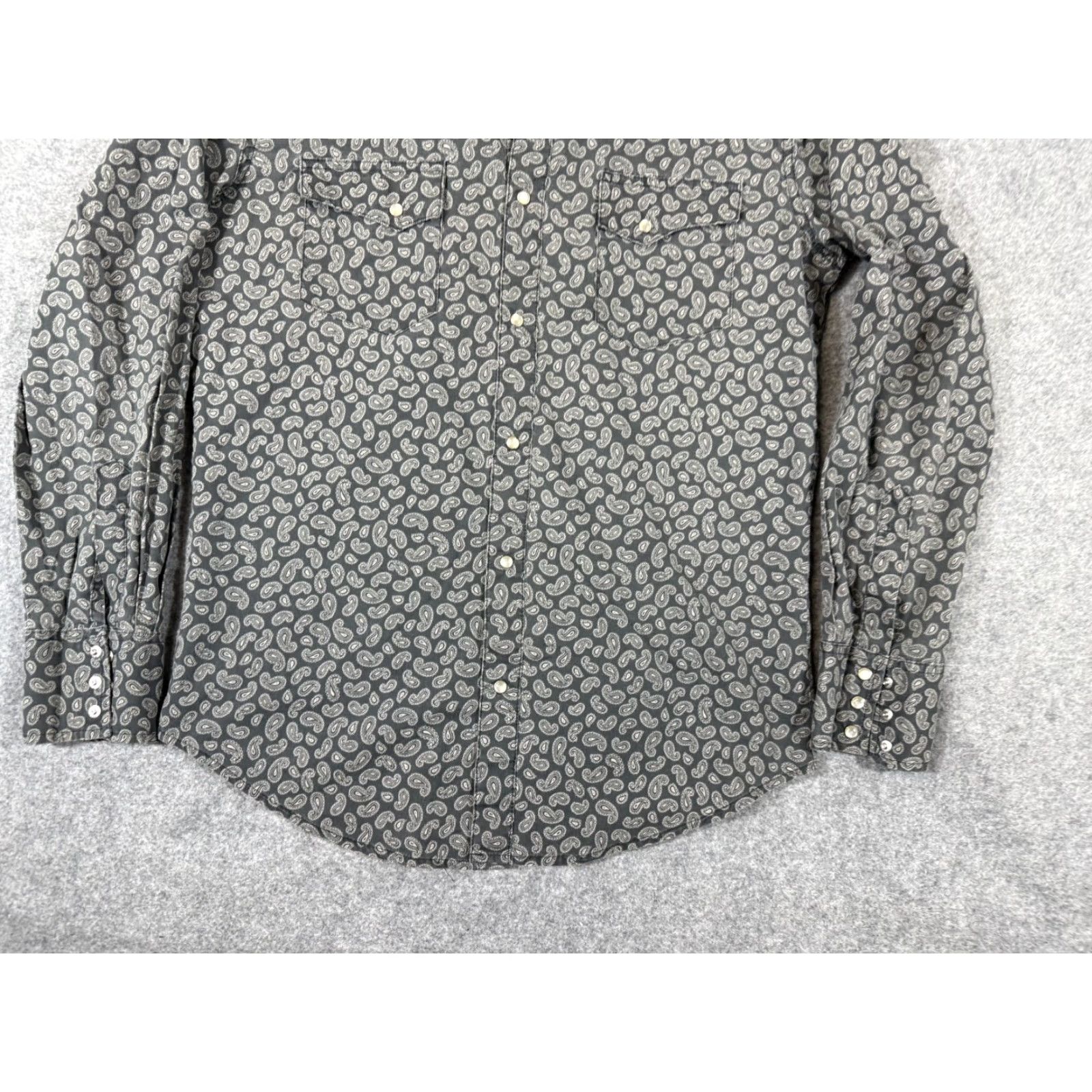 Wrangler VINTAGE Wrangler Wrancher Western Shirt Mens M Gray Paisley Pearl Snap Front Cowboy Pockets Long Sleeve Mens Size US M / EU 48-50 / 2 - 4 Thumbnail