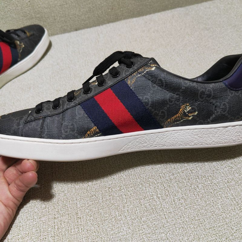 Gucci Gucci Ace Tiger Pattern Fashion Sneakers - Size US 9.5 / EU 42-43 - 6 Thumbnail