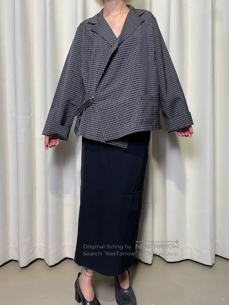 Yohji Yamamoto Yohji Yamamoto size os Medieval Triacetate Check Kimono Jac Size US M / EU 48-50 / 2 - 5 Thumbnail