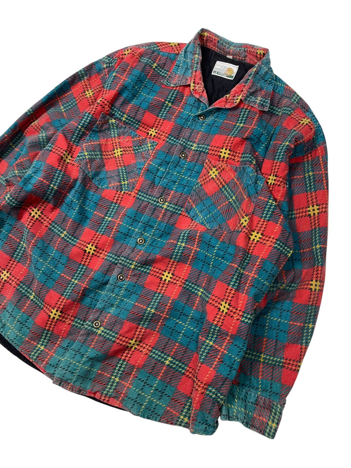 Le Frog × Vintage Vintage 80s Le Frog Insulated Work Flannel Overshirt Size US XL / EU 56 / 4 - 2 Thumbnail