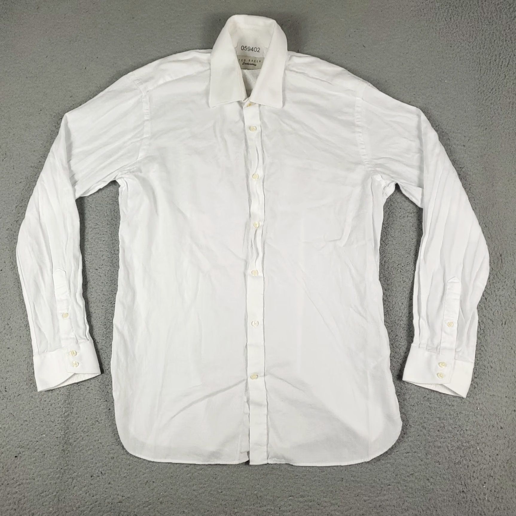 Ted Baker VINTAGE Ted Baker London Dress Shirt Mens Size 16 Long Sleeve White Business Formal Casual Wedding Size 42R - 2 Thumbnail