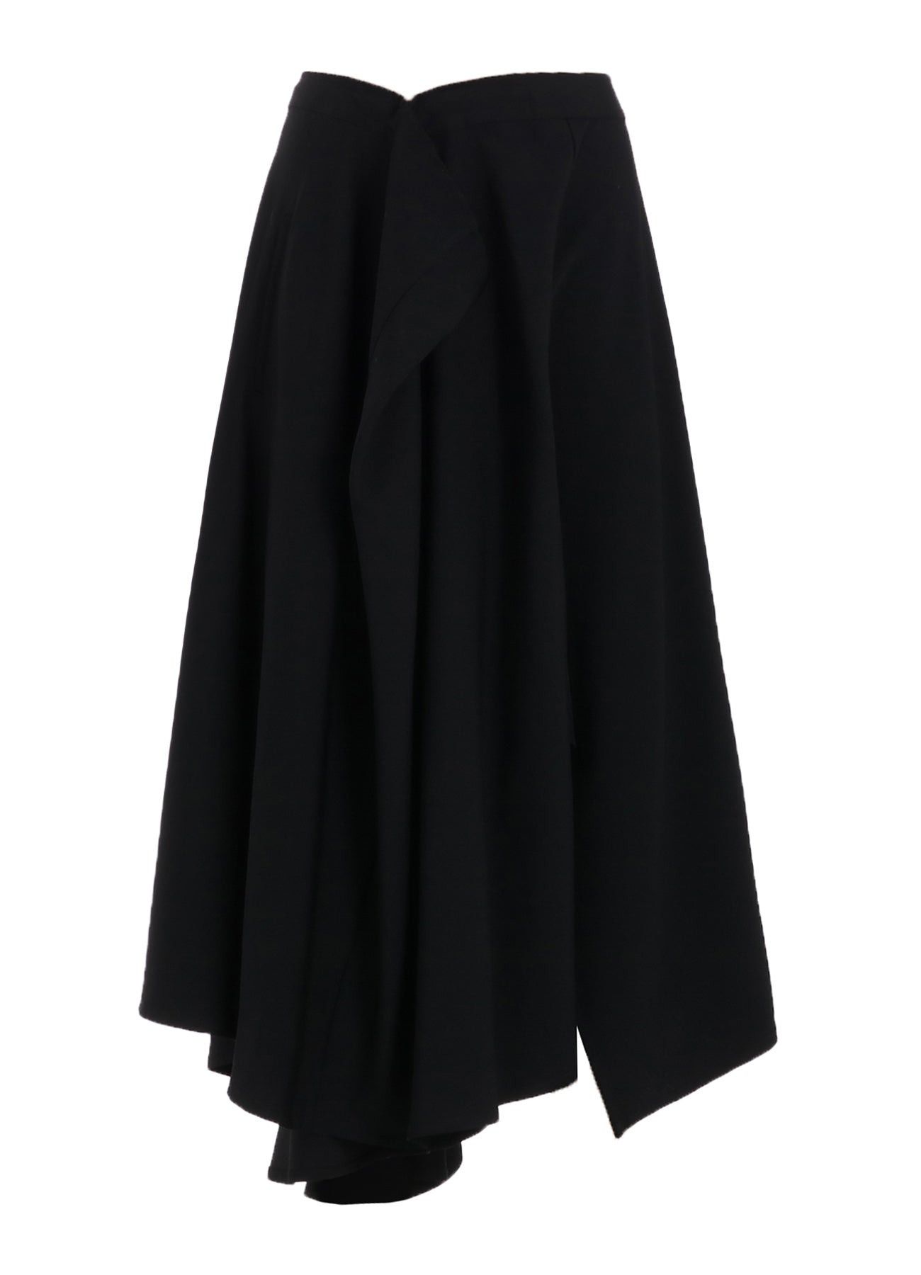 Yohji Yamamoto Yohji Yamamoto - W/Gabardine Asymmetrical R GATHERED SKIRT Size 32" / US 10 / IT 46 - 9 Thumbnail