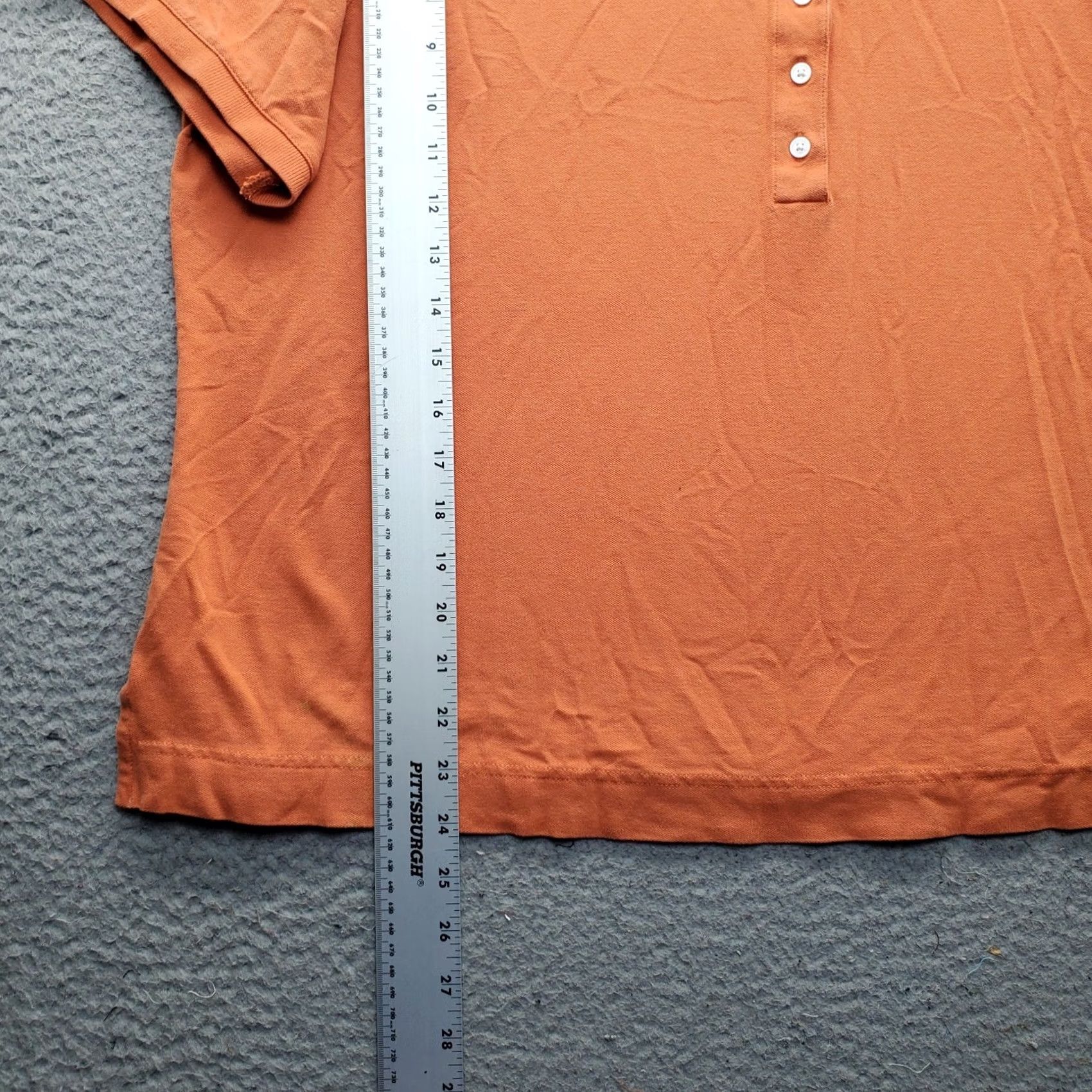 Talbots Talbots Polo Shirt Womens 3X Orange Stretch Short Sleeve Logo Embroidered Polo Shirt Size XXL / US 16-18 / IT 52-54 - 3 Thumbnail