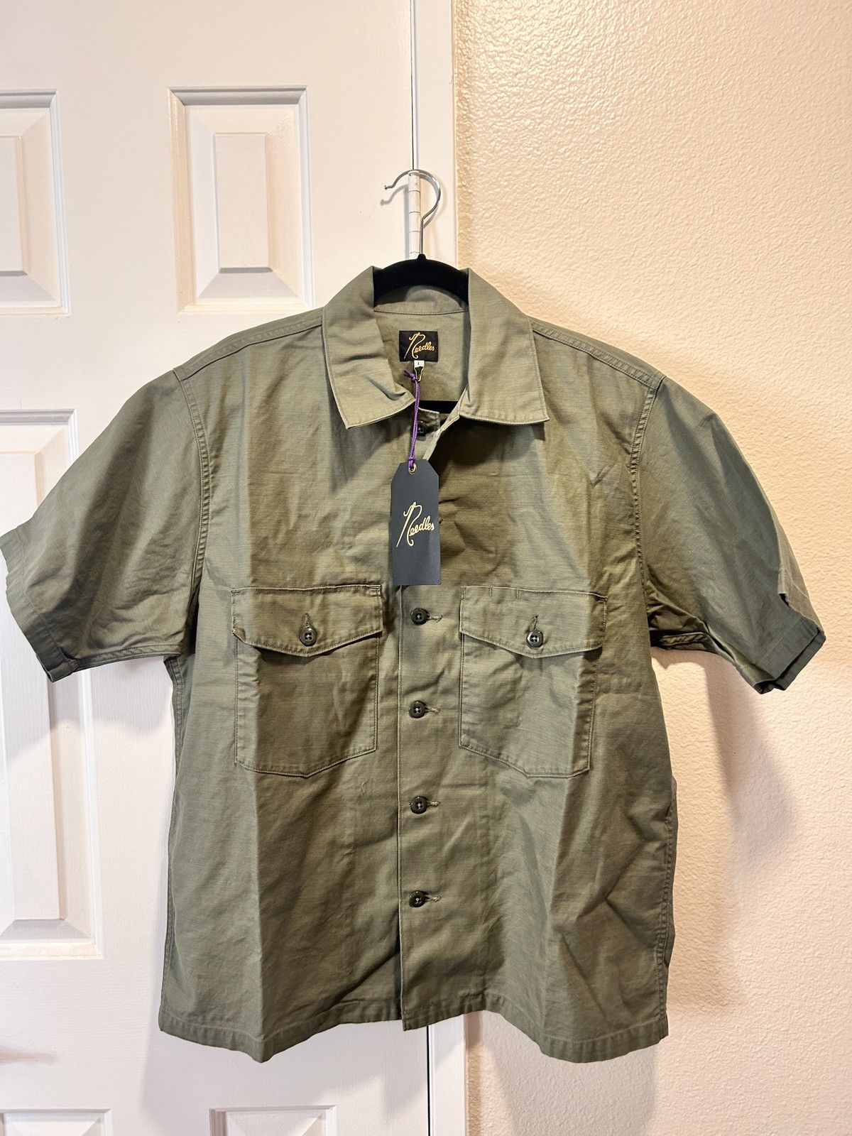 Needles Needles Nepenthese Fatigue Work Shirt Olive Large Size US L / EU 52-54 / 3 - 4 Thumbnail