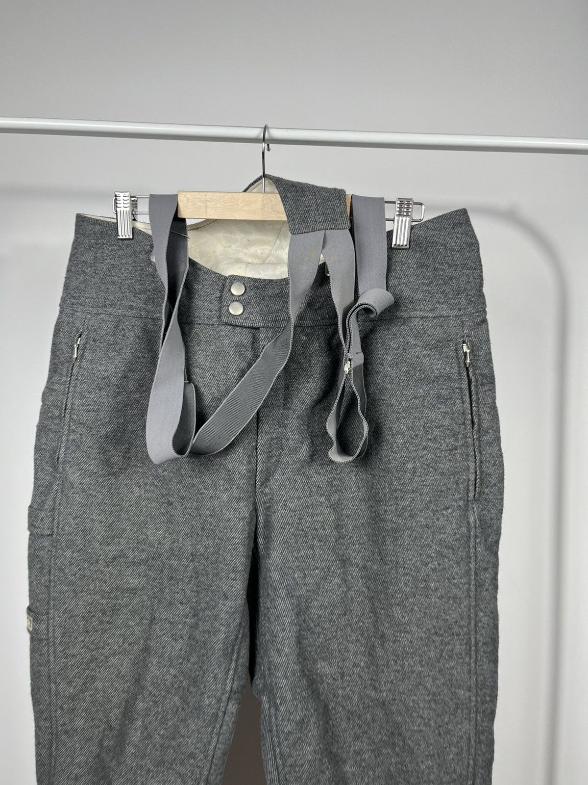 Other Richard Lisch & Co Grey Wool Trousers With Suspenders EU52 Size US 34 / EU 50 - 3 Thumbnail