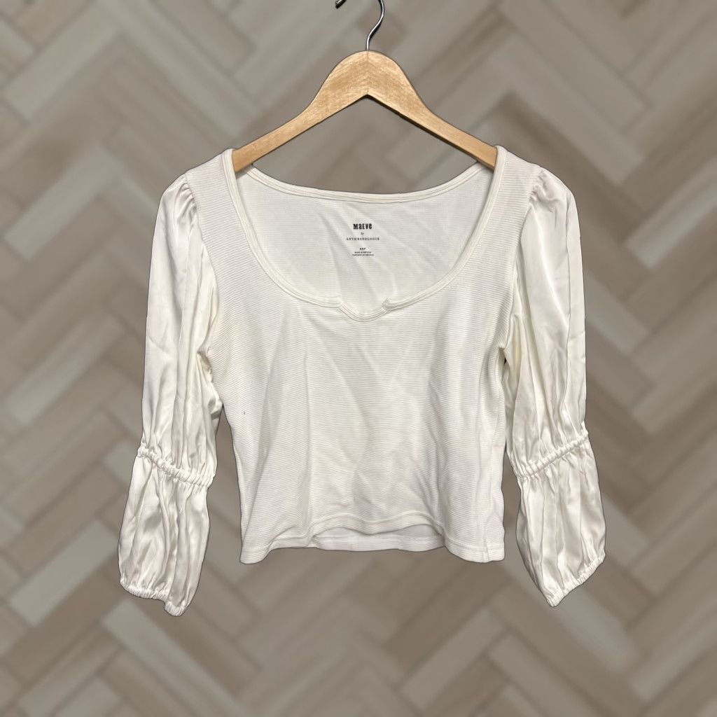 Anthropologie Anthropologie Maeve Puff Sleeve Blouse White XS Women User: Anthropologie Maeve Puff Sleeve Blouse White XS Women Size XS / US 0-2 / IT 36-38 - 1 Thumbnail