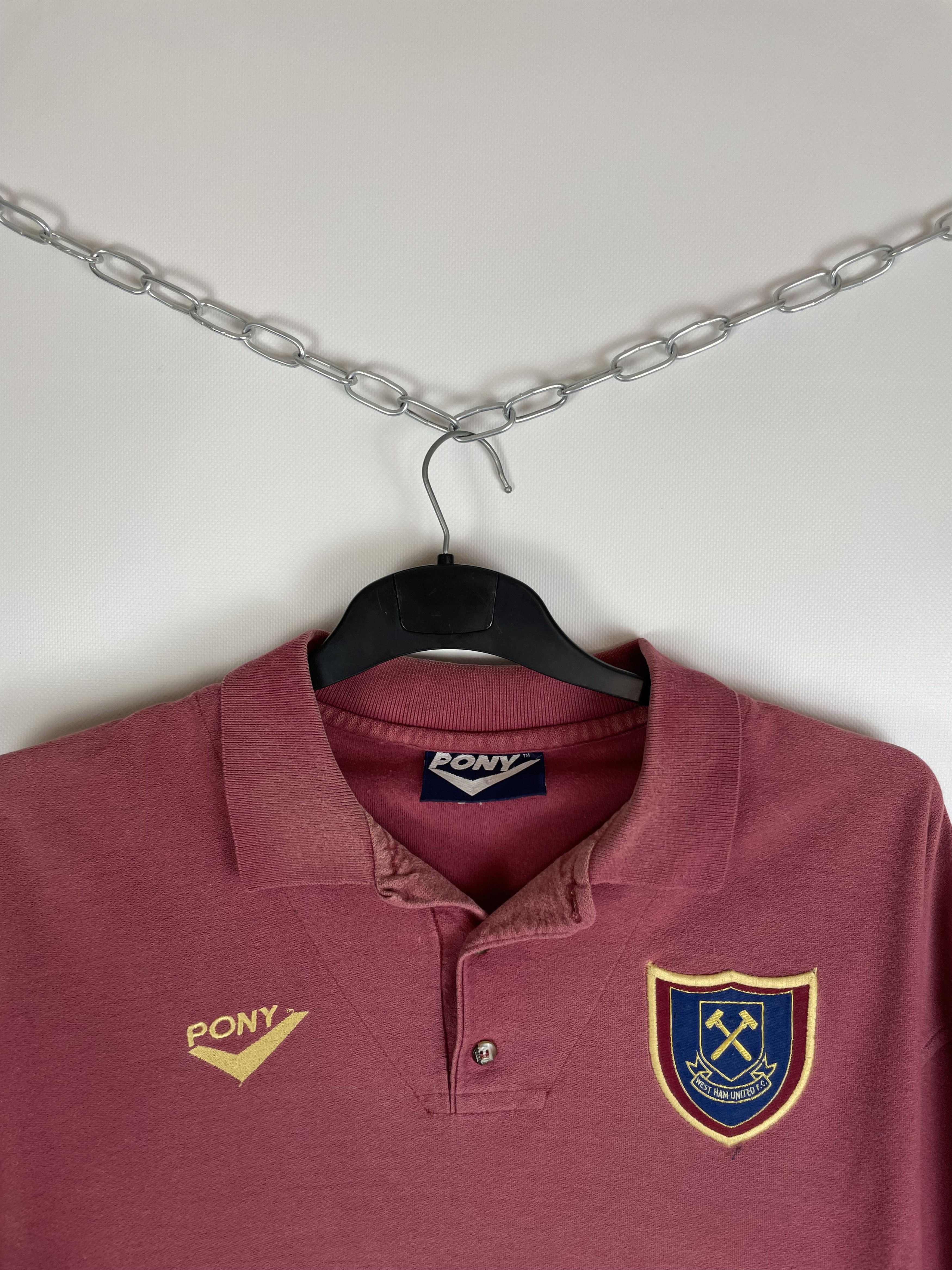 PONY West Ham United Pony Vintage Polos Size US XL / EU 56 / 4 - 3 Thumbnail