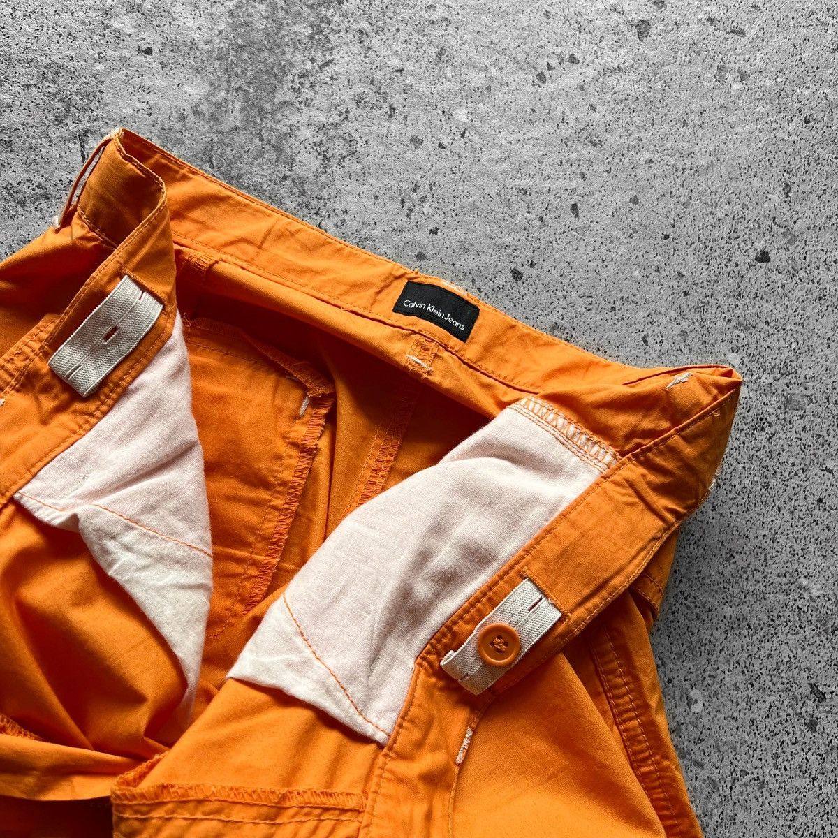 Calvin Klein × Designer Calvin Klein Jeans CK Wmns Orange Straight Lightweight Pants Size 28" / US 6 / IT 42 - 7 Thumbnail