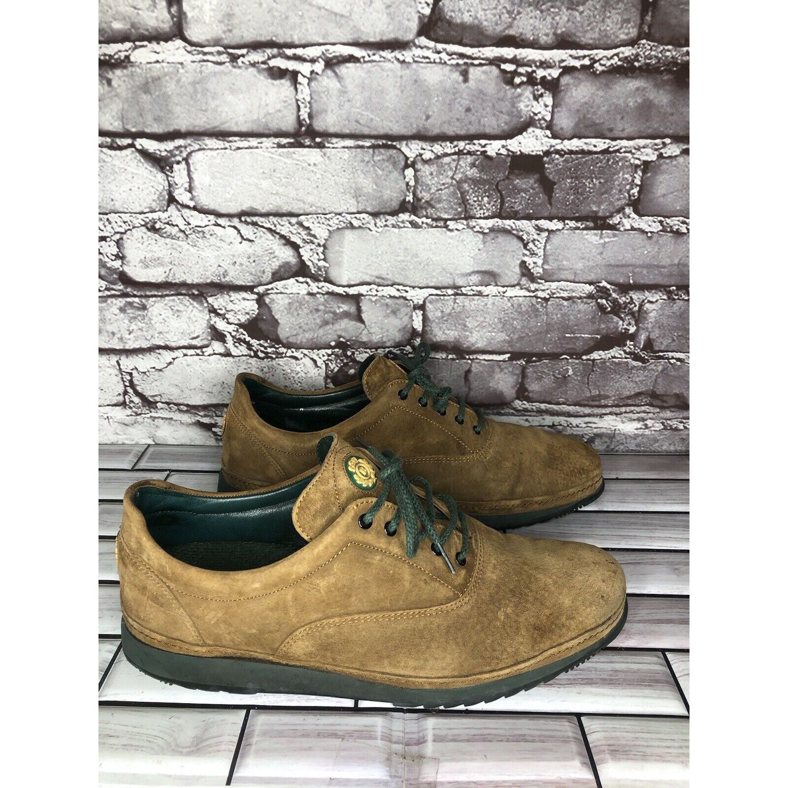 Bally Bally Suisse Brown Suede Comfort Lace Up Casual Green Shoes Size US 8 / EU 41 - 1 Thumbnail