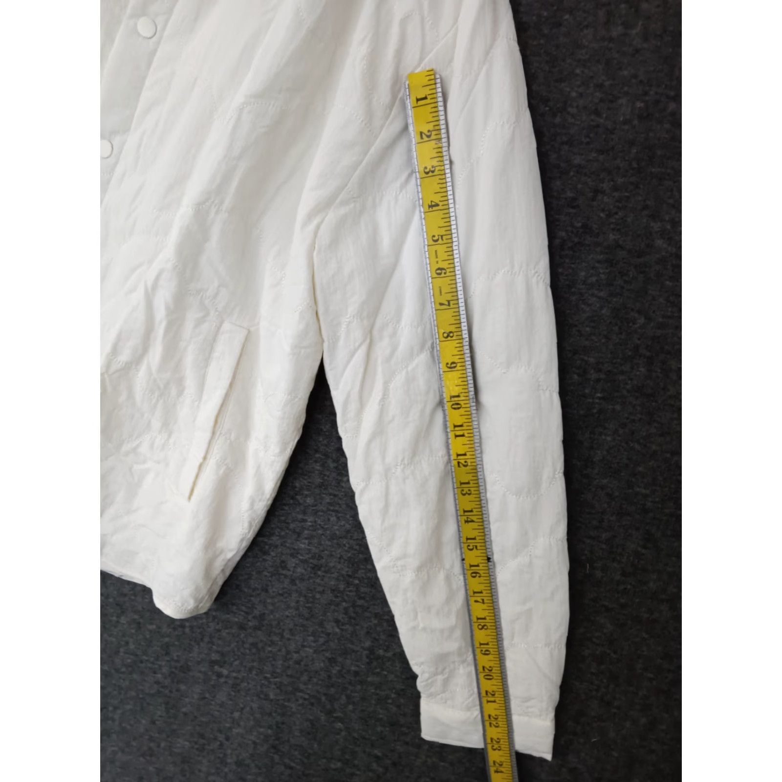 Vintage Stylus Jacket Mens M Ivory Pockets LaDarius Campbell Designer Rain Coat Mid-Length Nylon Snap Button-Down Casual Fall Winter Style: Rain Coat Size US M / EU 48-50 / 2 - 6 Thumbnail