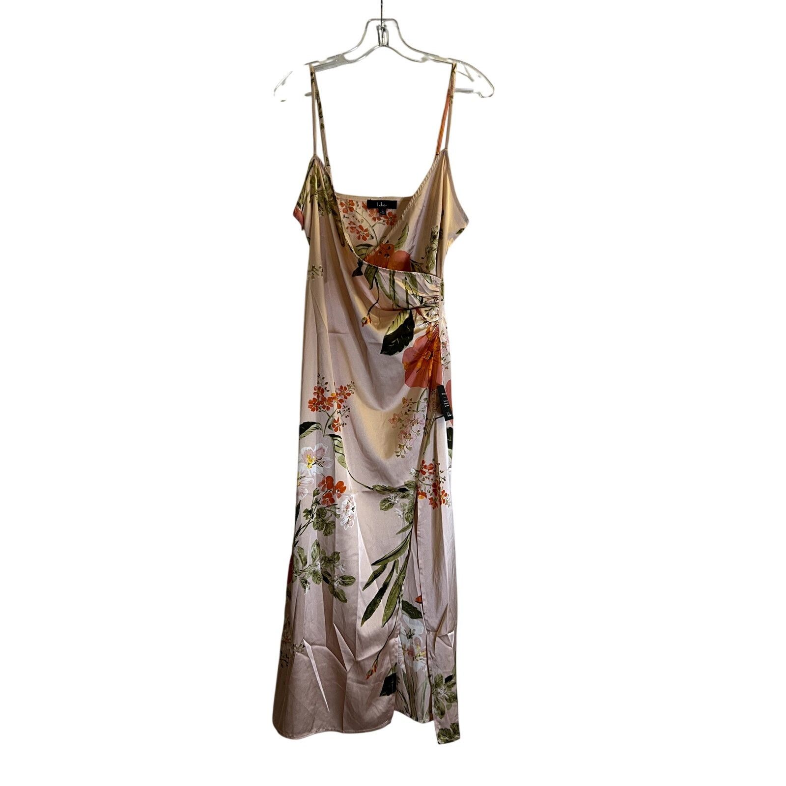 Lulus Lulus Remarkable Entrance pink floral print satin midi dress Size M / US 6-8 / IT 42-44 - 3 Thumbnail