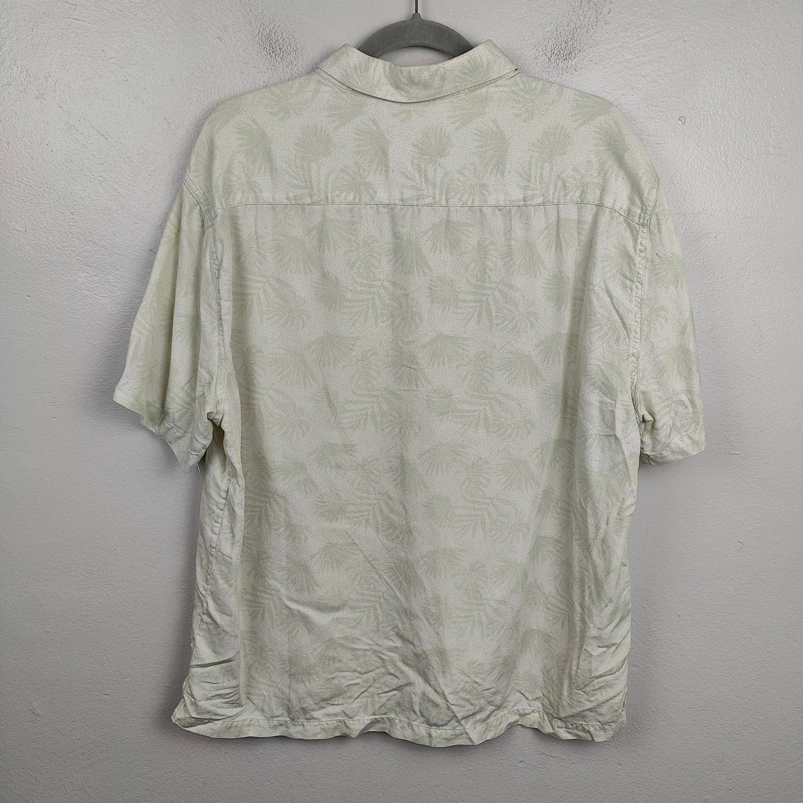 Nat Nast Nat Nast Button Up Shirt Mens Large Cream Green Silk Cotton Size US L / EU 52-54 / 3 - 3 Thumbnail