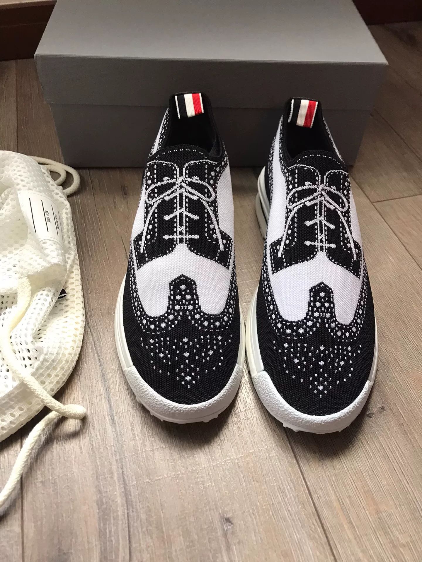Thom Browne Black White Casual Shoes