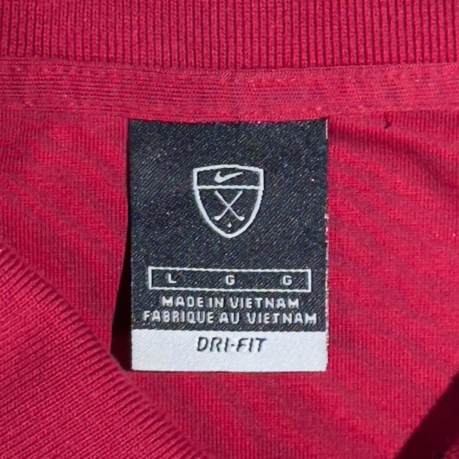 Nike Nike Golf Men's T-Shirt Size Large Red & White Striped Polo Size US L / EU 52-54 / 3 - 5 Thumbnail