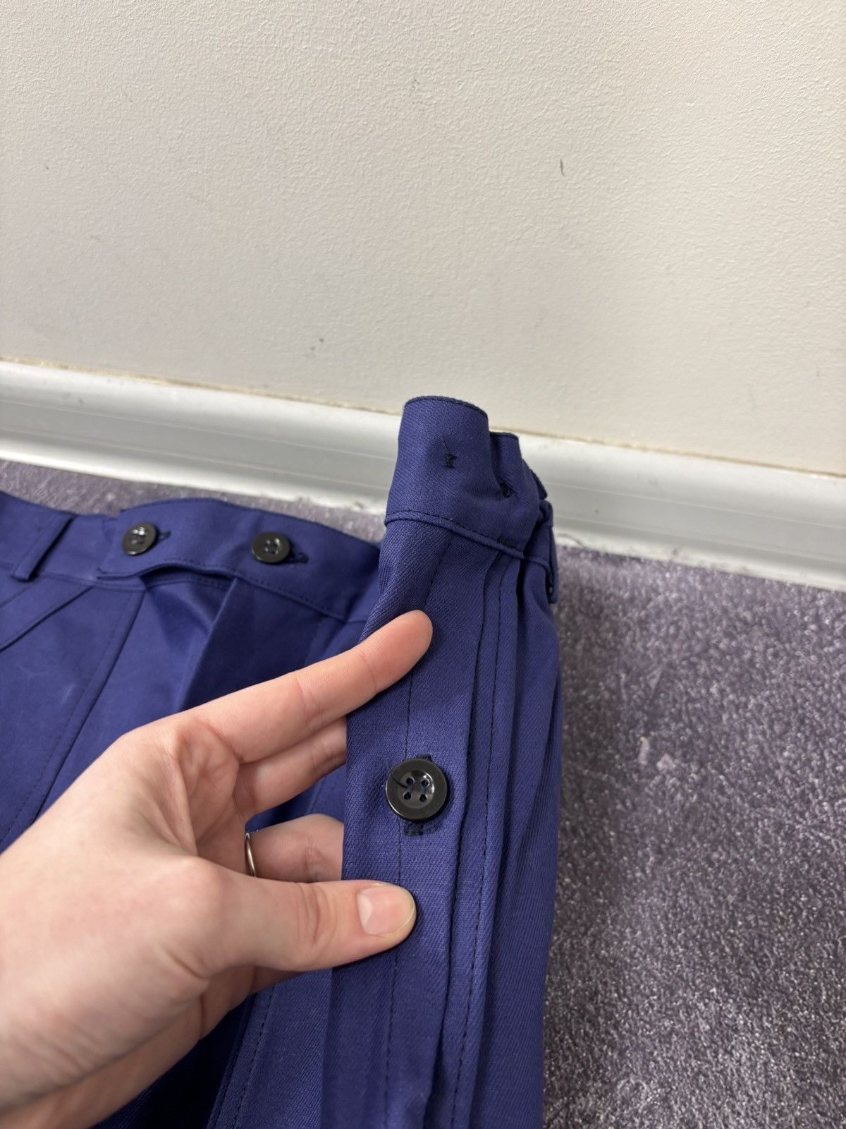 Other Vintage Sanfor French Workwear Pants 60s Utility Hydron Blue Size US 38 / EU 54 - 13 Thumbnail