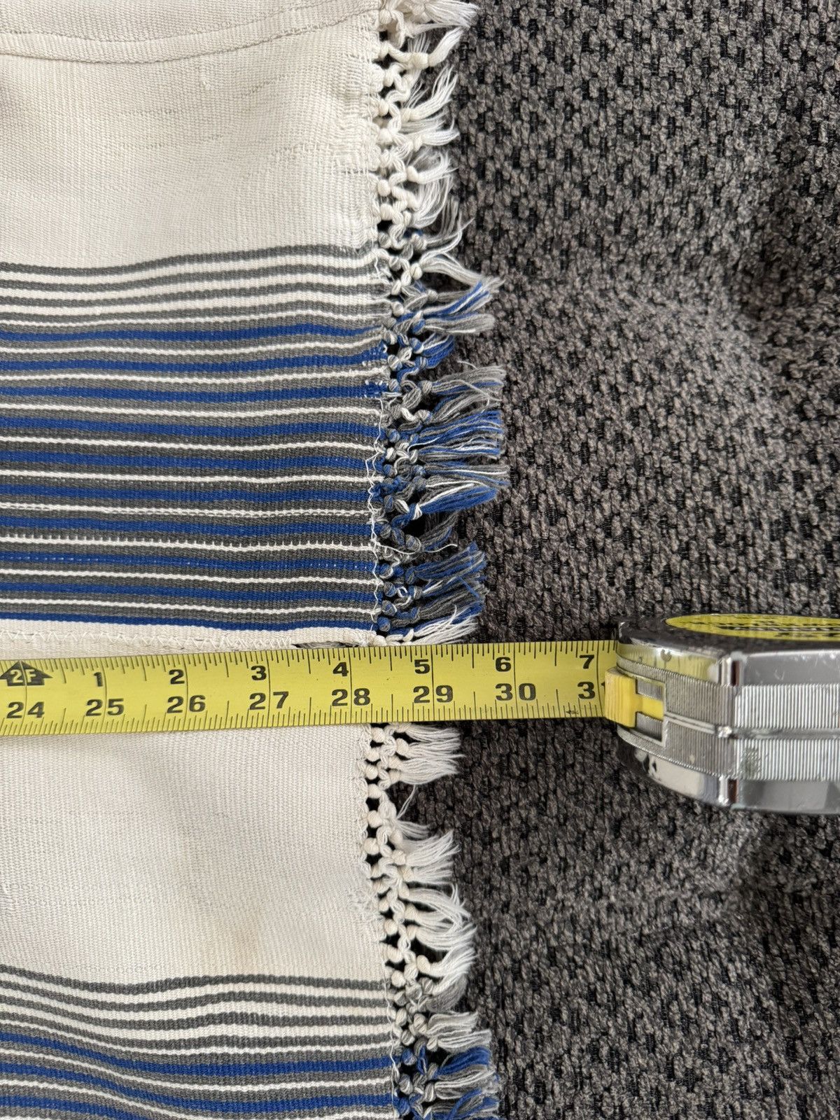 Bode BODE Early Collection 01423 Stripe Shirt Cotton Fringe L/XL Size US L / EU 52-54 / 3 - 22 Thumbnail