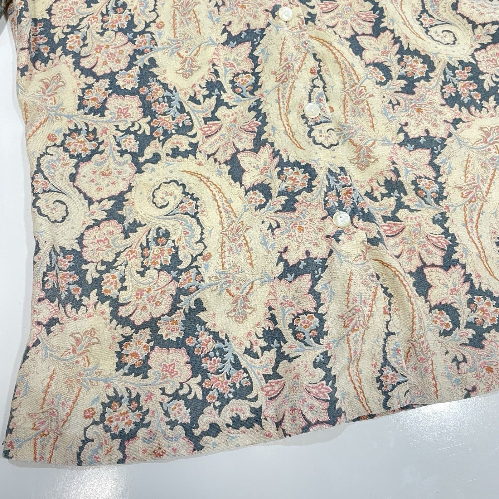 Chaps VTG Golden Threads M Shirt Button Long Sleeve Paisley Shirt Size M / US 6-8 / IT 42-44 - 2 Thumbnail
