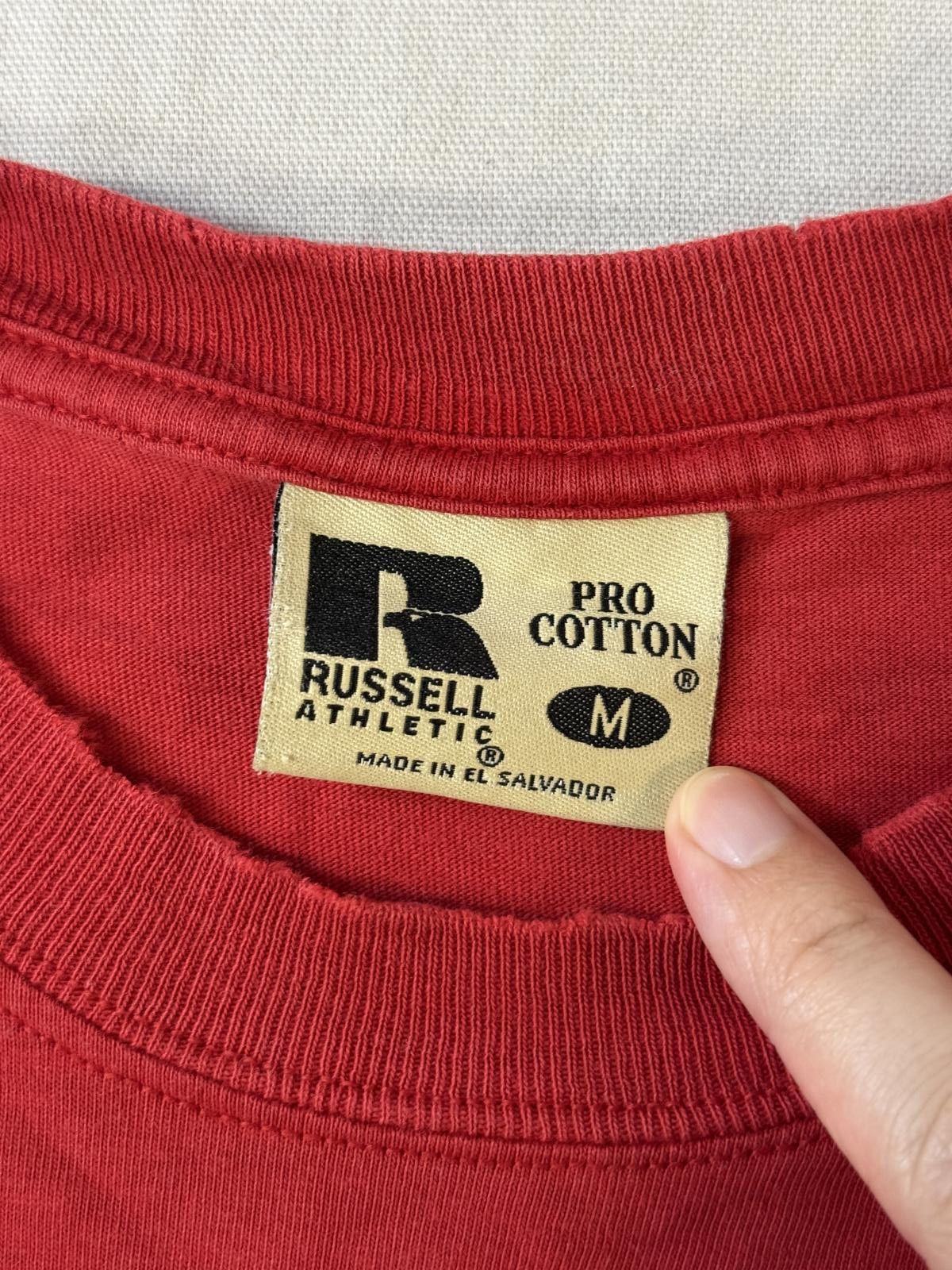 Russell Athletic VTG Russell Athletic Mens Blank Red T-shirt Cotton Pocket M Size US M / EU 48-50 / 2 - 2 Thumbnail
