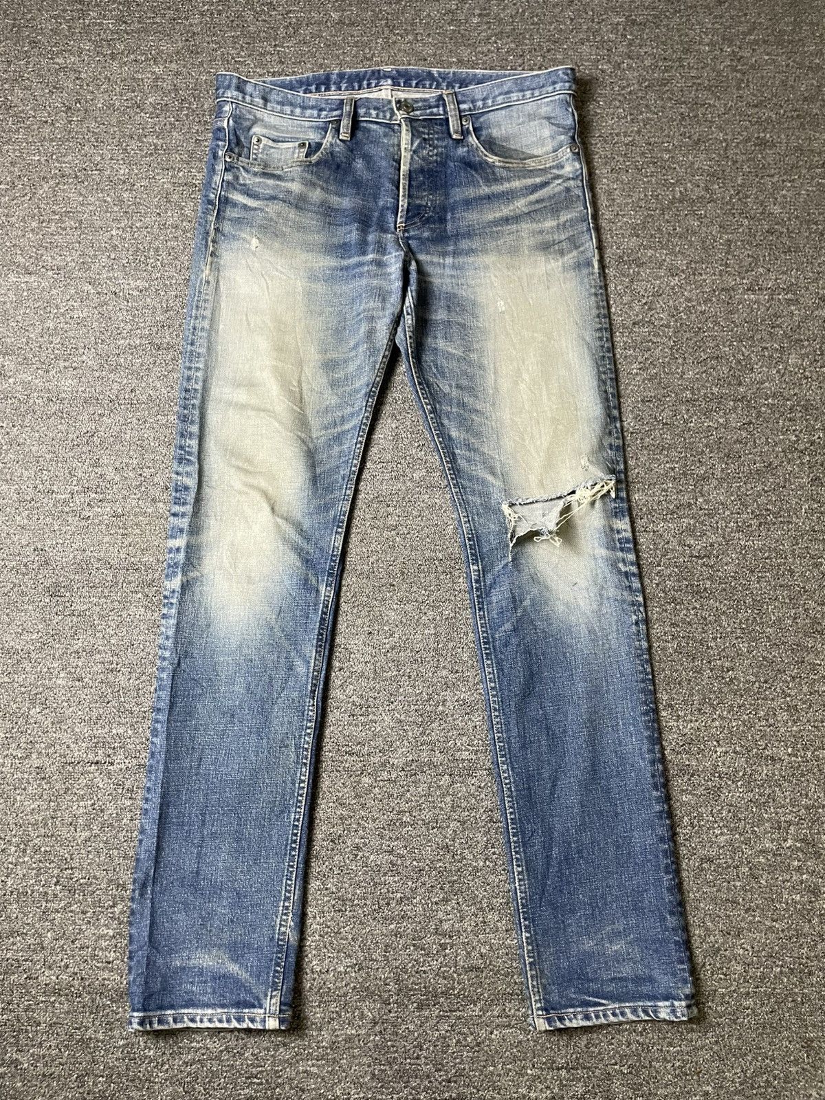 United Arrows × Vintage United Arrows x Beauty Youth Distressed Denim Jeans (117) Size US 35 - 1 Thumbnail