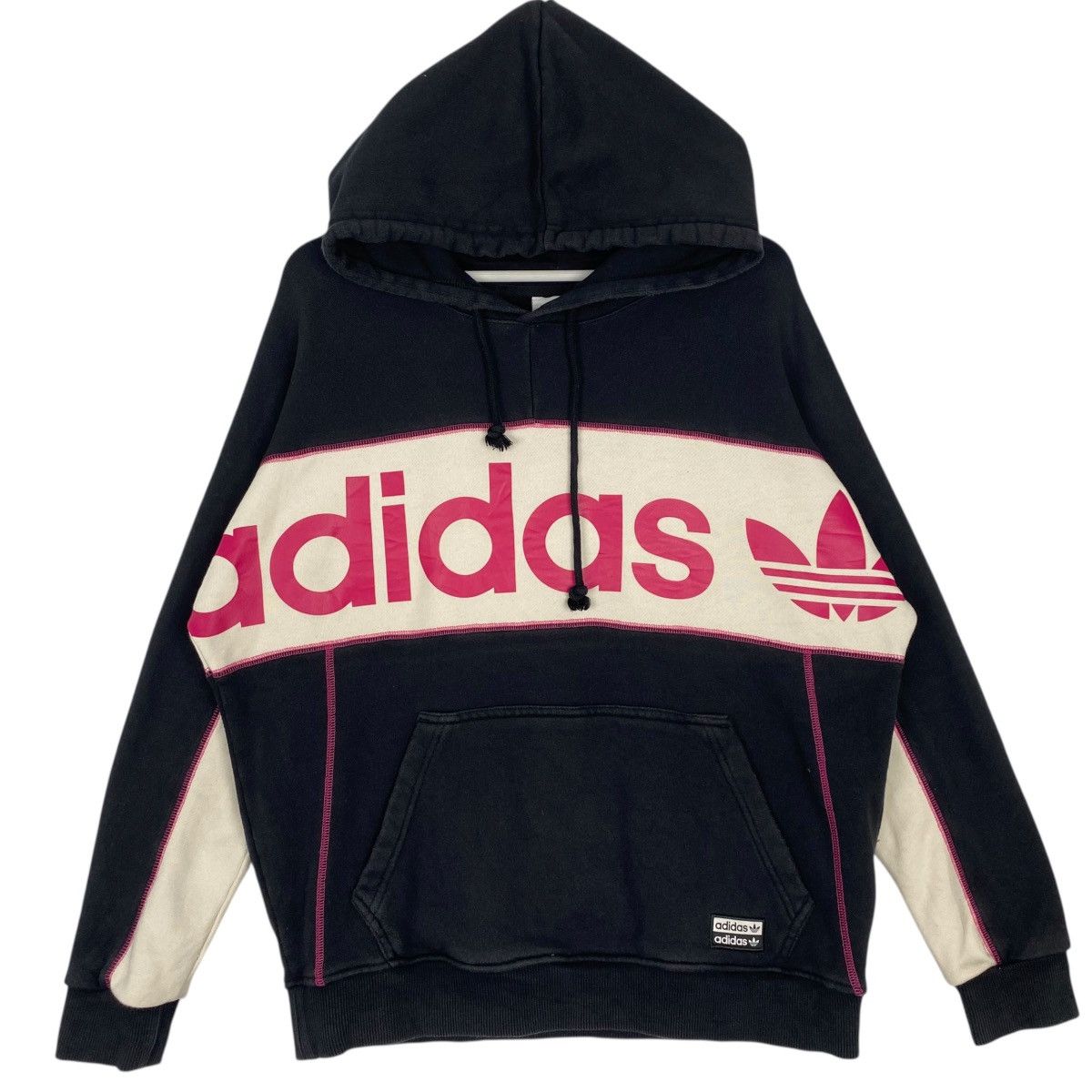 Other Vintage Adidas Full Zip Hoodie Sweater Black Big Logo Size US XS / EU 42 / 0 - 1 Thumbnail