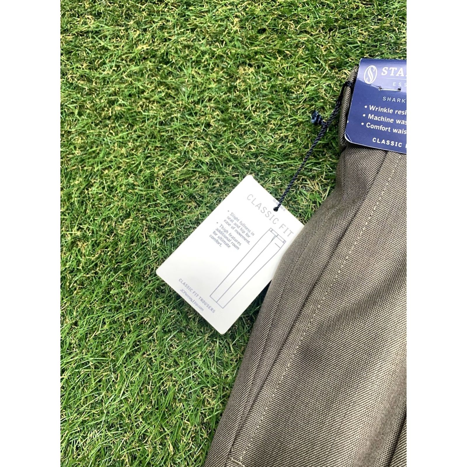 Stafford Stafford Mens Khakis Pants 38x30 Cuffed Pleated Classic Fit Taupe NWT Travel Dressy Formal 38 Regular Mens Size US 38 / EU 54 - 7 Thumbnail