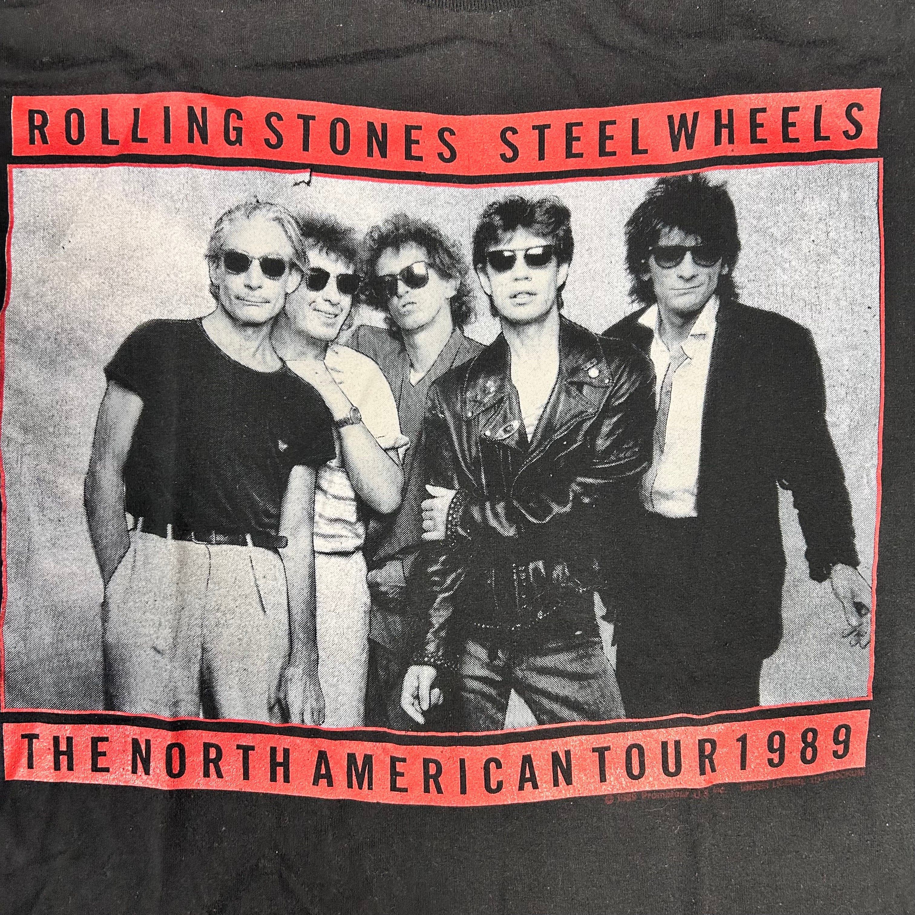 Other 80s Vintage Rolling Stones 1989 "Steel Wheels" Band T-Shirt Size US M / EU 48-50 / 2 - 3 Thumbnail