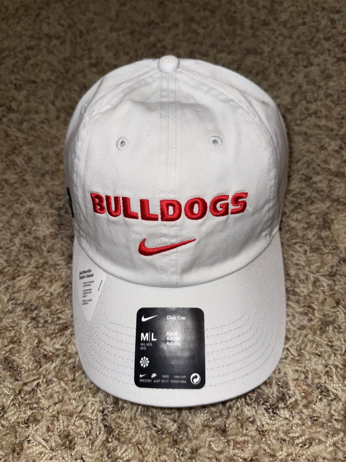 Nike Nike Men's Georgia Bulldogs White Heritage86 Arch Hat Sample Size ONE SIZE - 1 Thumbnail