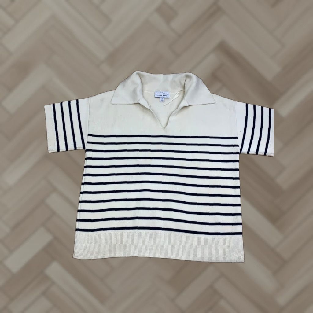 & Other Stories Paris Atelier & Other Stories Polo Top Womens S Cream Ivory Knit Polo Casual 12929 Size S / US 4 / IT 40 - 1 Thumbnail