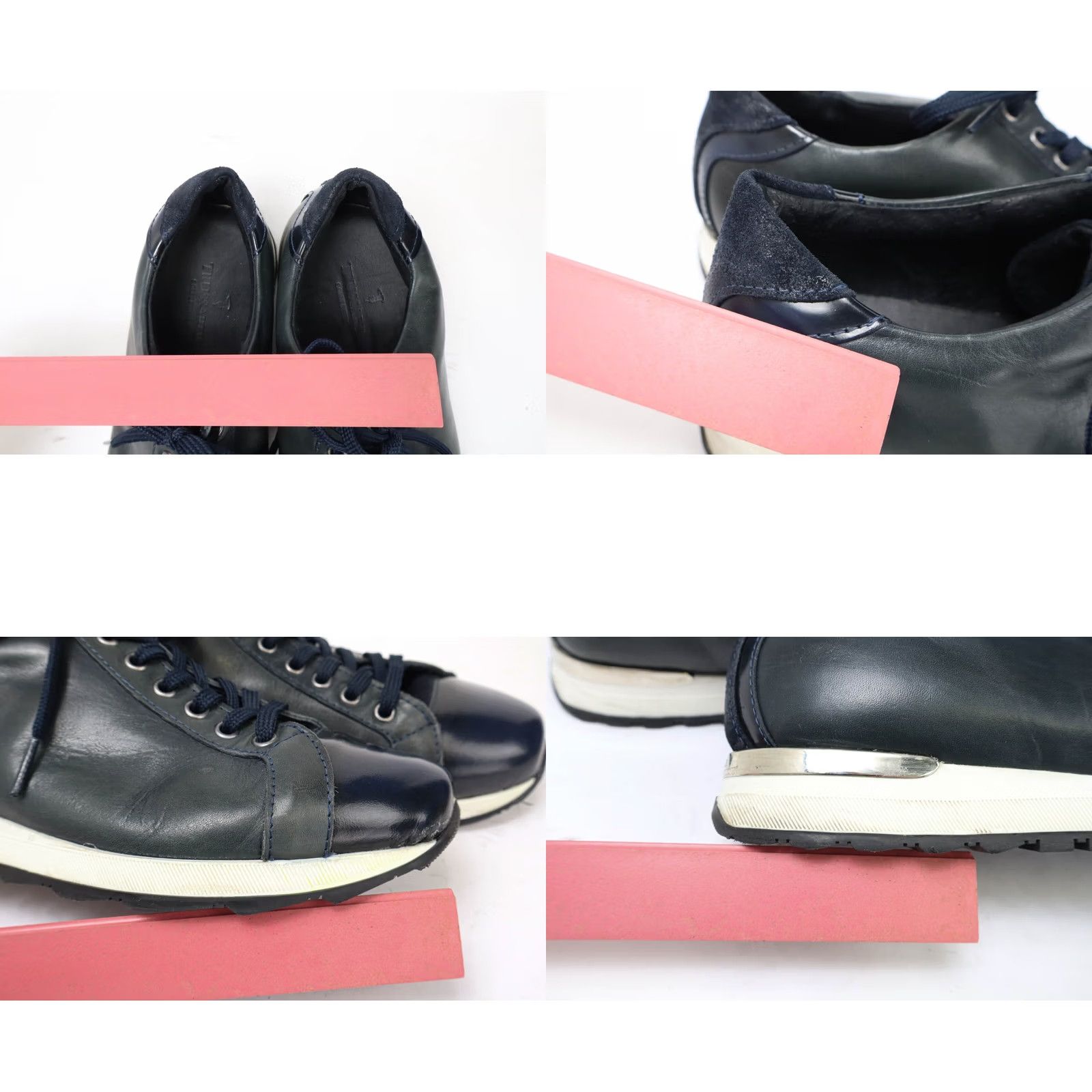 Trussardi Trussardi Mens Leather Low Top Platformed Sneakers Size US M / EU 48-50 / 2 - 9 Thumbnail