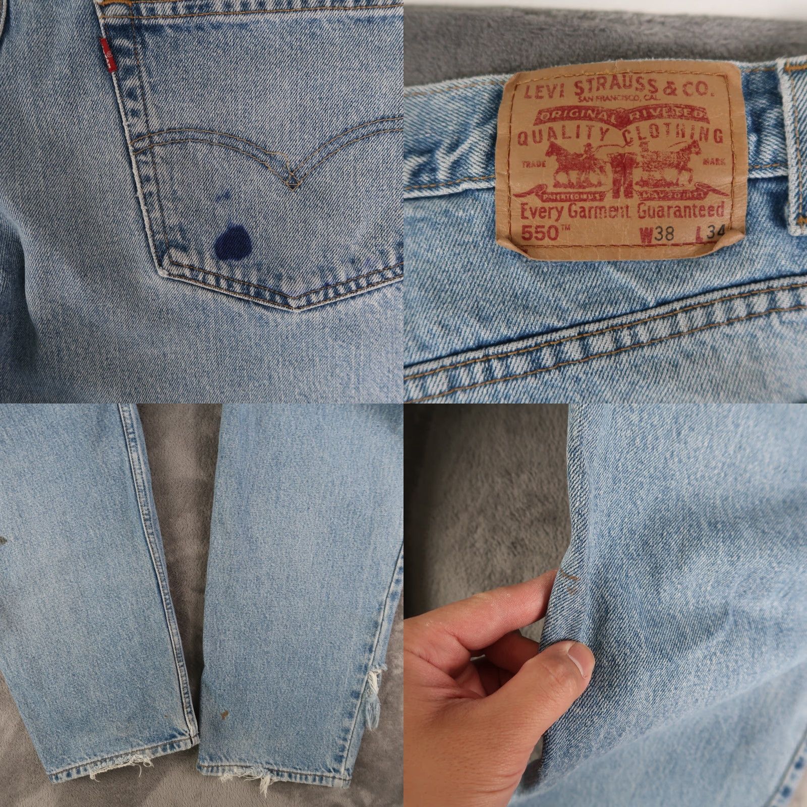 Levi's VINTAGE Levi's 550 Jeans Men 38x34 36x33 Relaxed Fit Denim Blue 90s USA Belt Loops 5-Pocket Size US 38 / EU 54 - 10 Thumbnail