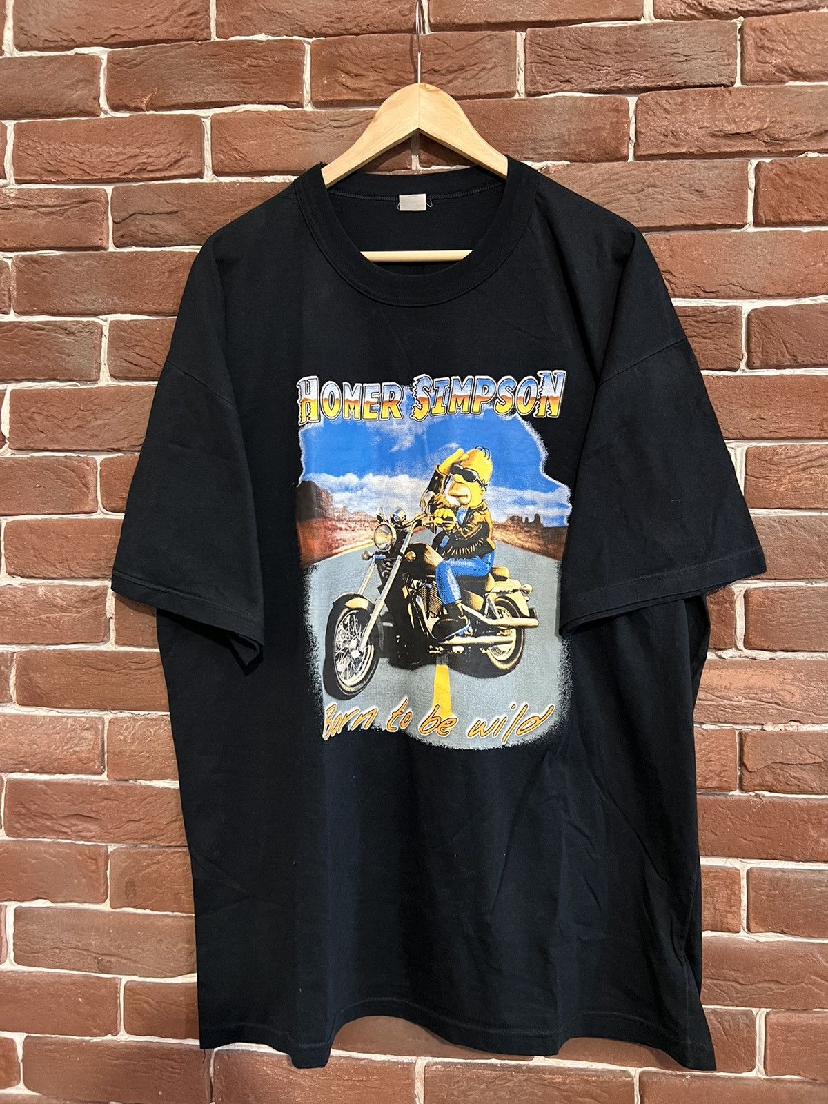 Cartoon Network Vintage 90s The Simpsons Homer Harley Rare Cartoon Tee Hype Size US XXL / EU 58 / 5 - 1 Thumbnail