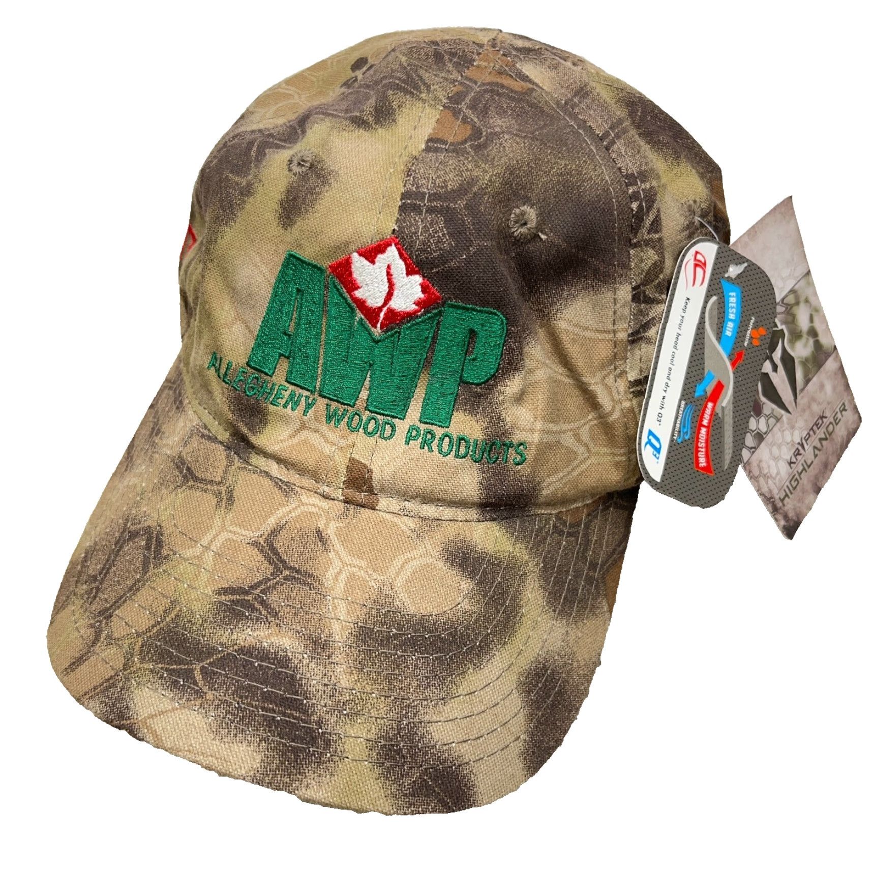 Vintage Allegheny Wood Products Hat Cap Kriptek Camo Strap Back Dad Hunting AWP Size ONE SIZE - 2 Thumbnail