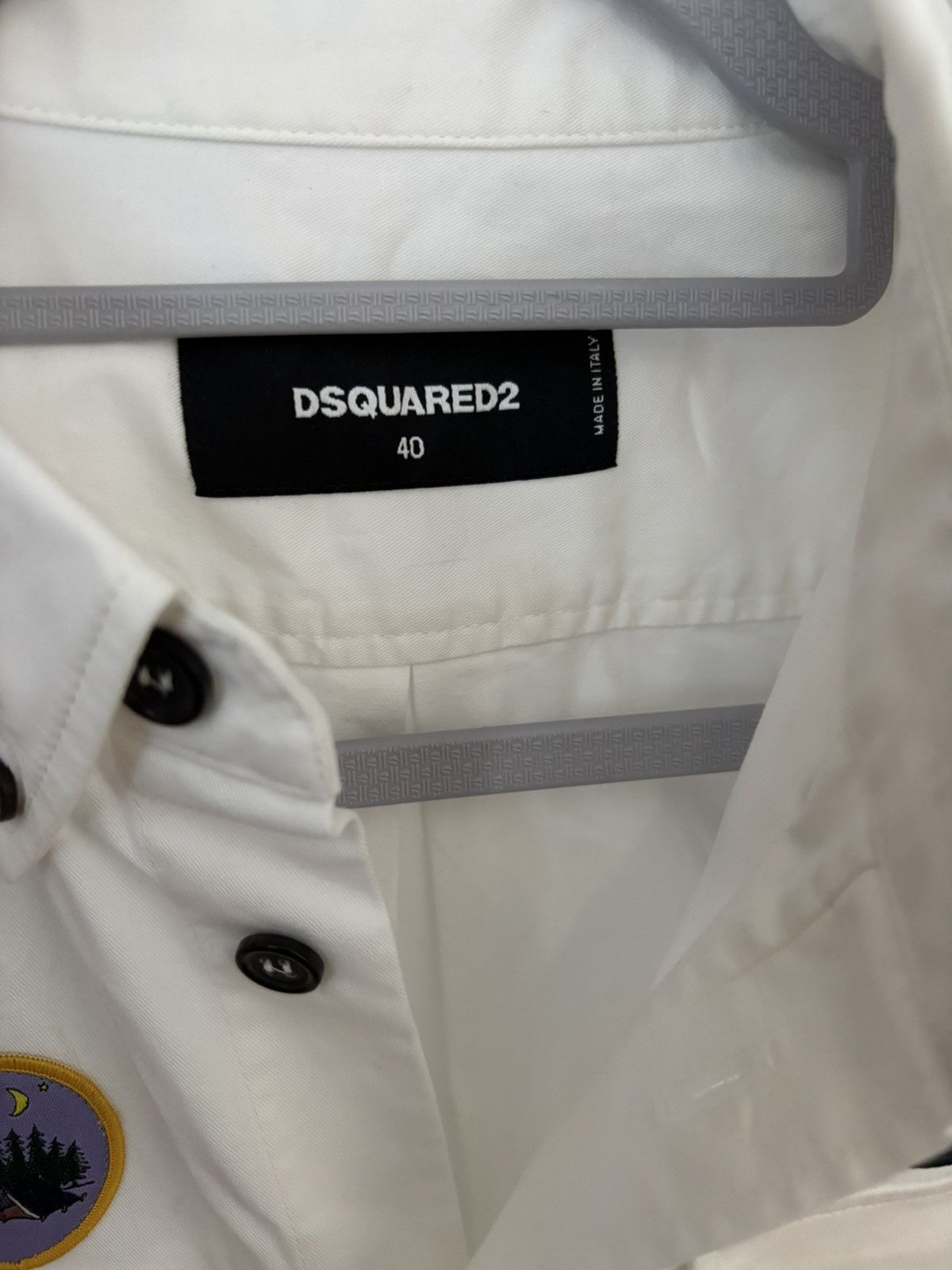 Dsquared2 DSQUARED2 Campfire Patches Shirt Dress White – rare Military Size S / US 4 / IT 40 - 5 Thumbnail
