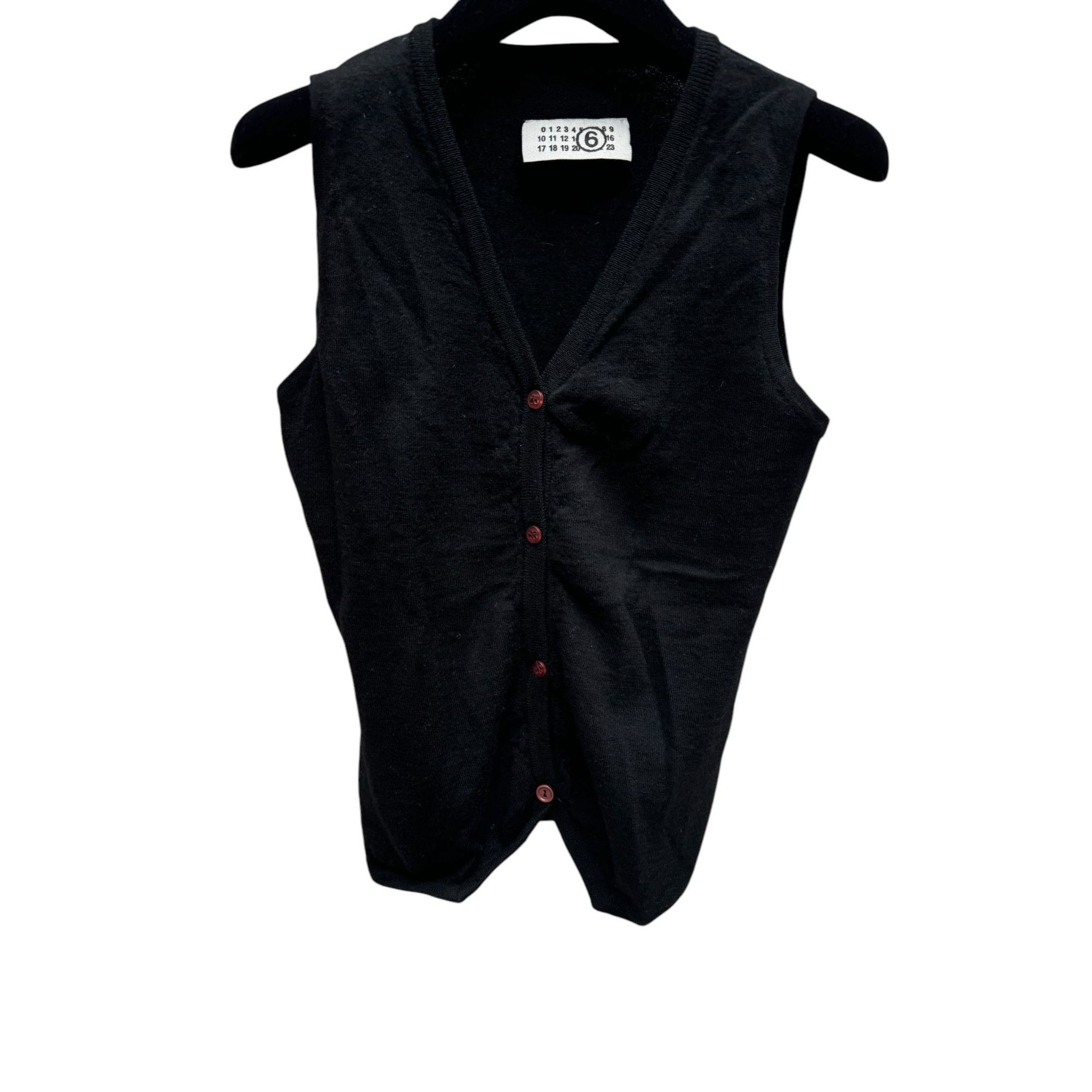 Maison Margiela FW 2007 Black Cashmere Wool Black Vest Size S / US 4 / IT 40 - 1 Thumbnail