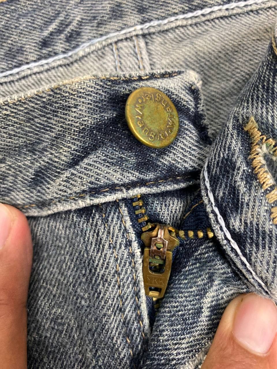 Wrangler vintage wrangler regular fit distressed denim Size US 36 / EU 52 - 11 Thumbnail