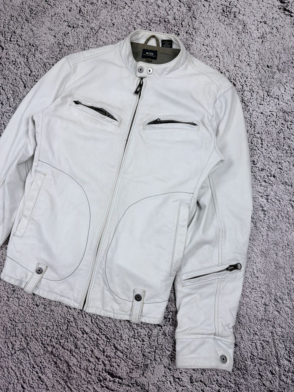 G-Star G-Star Raw Archive White Cowhide Leather Moto Jacket M Size US M / EU 48-50 / 2 - 3 Thumbnail
