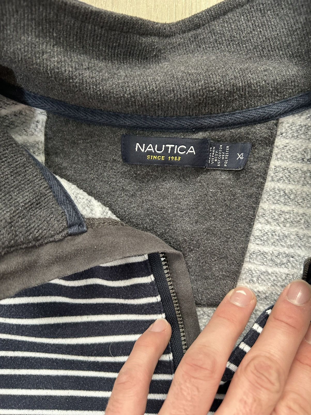Nautica Classic Nautica Stipe Quarter Zip Size US XL / EU 56 / 4 - 2 Thumbnail