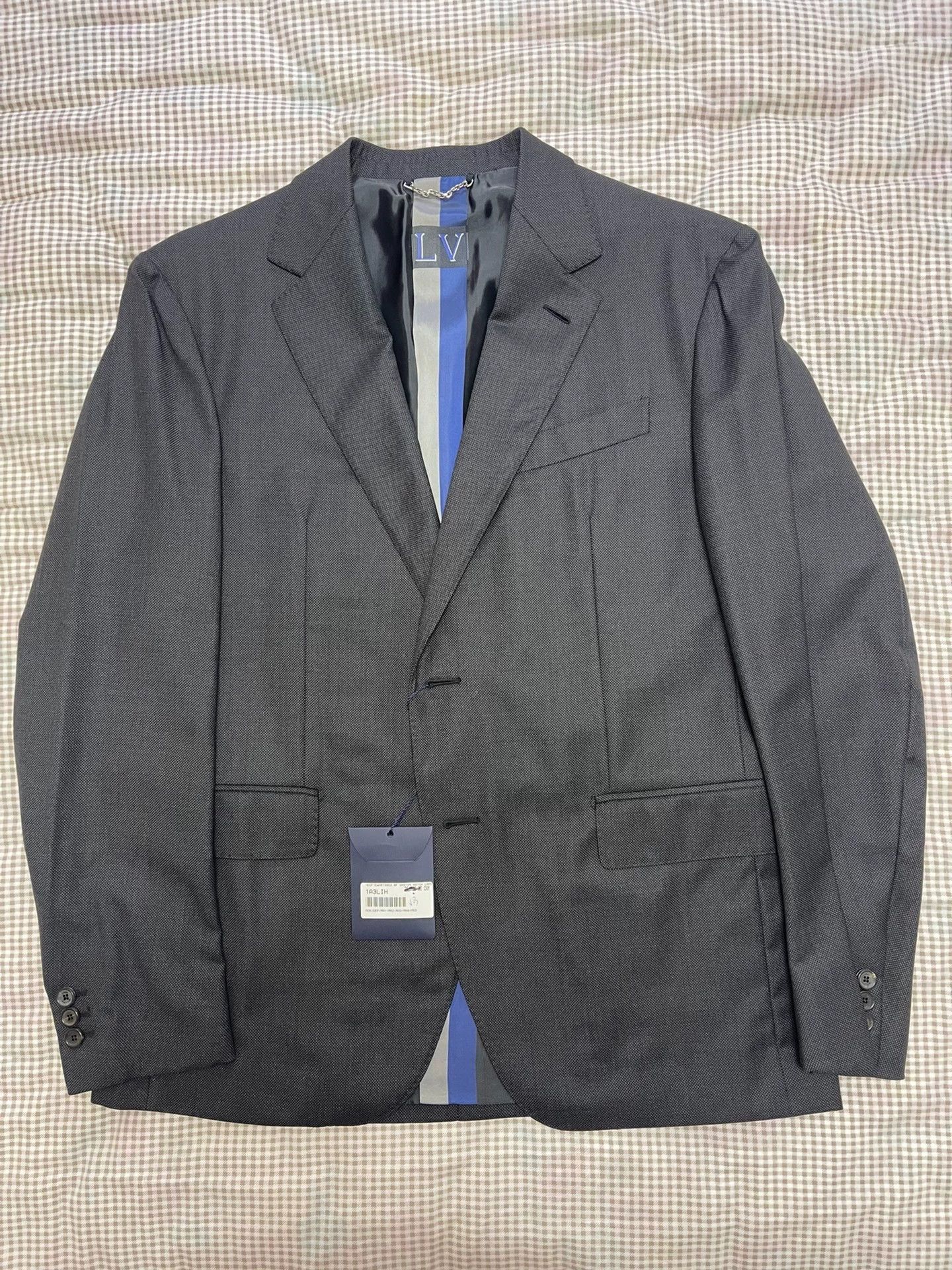 Louis Vuitton Louis Vuitton Charcoal 100% Wool Blazer Men's 52, NWT Size 52R - 1 Thumbnail