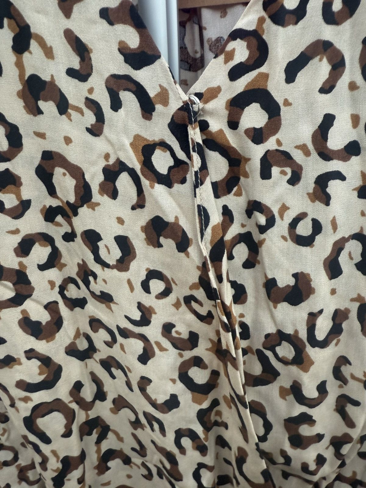 Other Kori America Bodysuit Cream Black Cheetah Print Womens Size S / US 4 / IT 40 - 3 Thumbnail