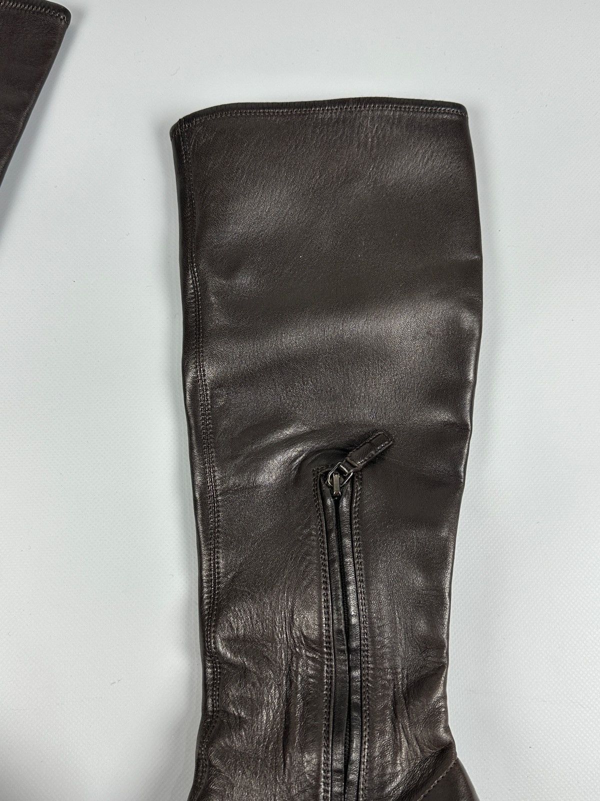 Prada Vintage Prada Soft Brown Leather Nappa Stretch Heels Boots Size US 6 / IT 36 - 18 Thumbnail