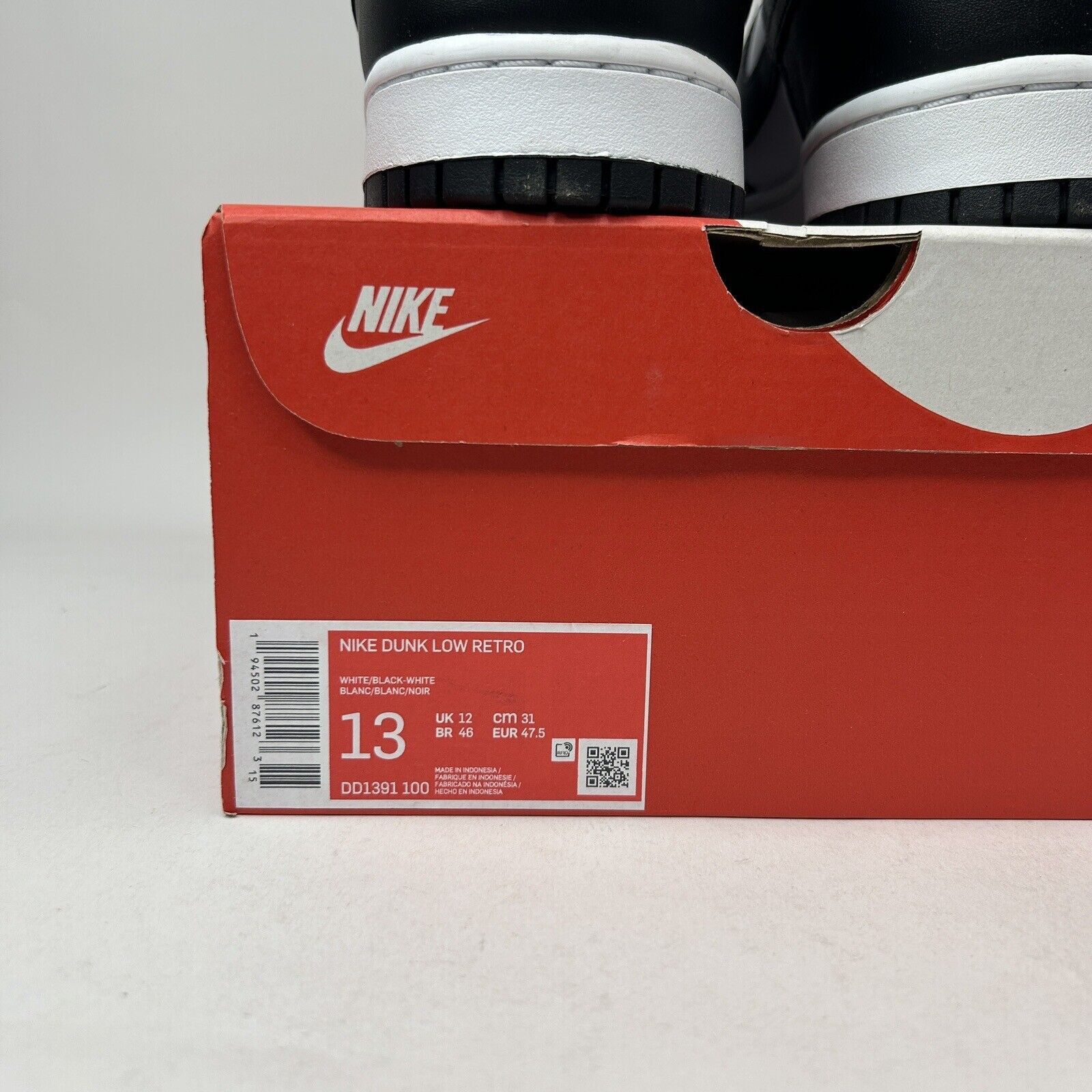 Nike Nike Dunk Low Retro “Black White/Panda” 2023 Size US 13 / EU 46 - 5 Thumbnail